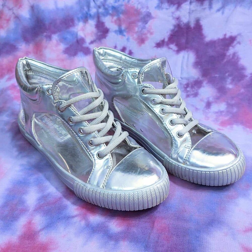 Bcbgeneration Clear & Metallic Silver Sneakers: 7 - image 5